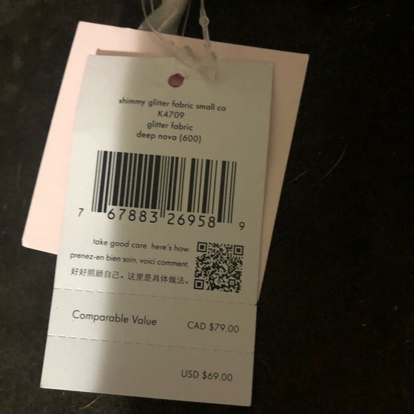 Kate Spade Deep Nova Shimmer Tote and matching Cosmetic Case. - Picture 3 of 7